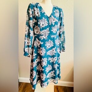 Long-Sleeved V-Neck Dress - Ann Taylor